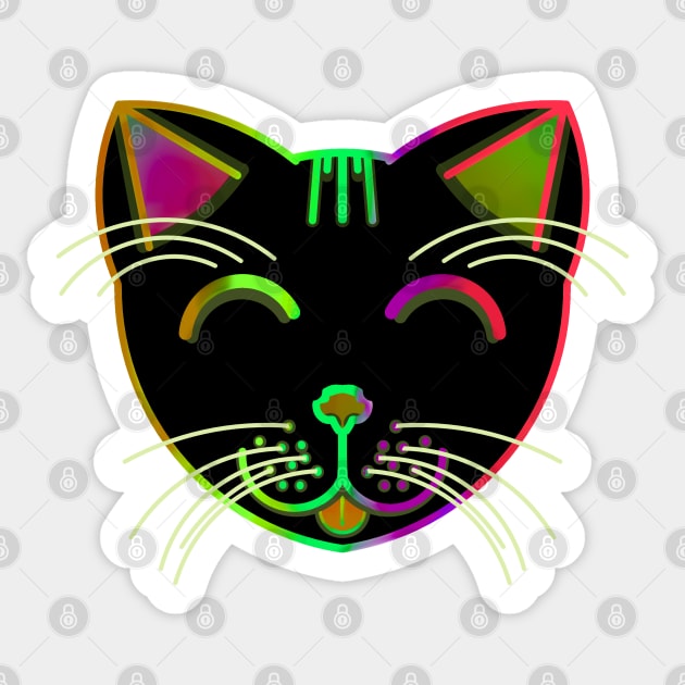 Happy Cat 7 Sticker by IgorAndMore